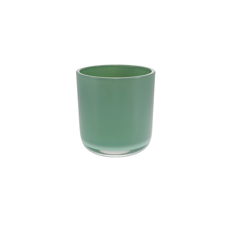 Arc-shaped Bottom Colored Glass Flower Pot YD-FPWP-041