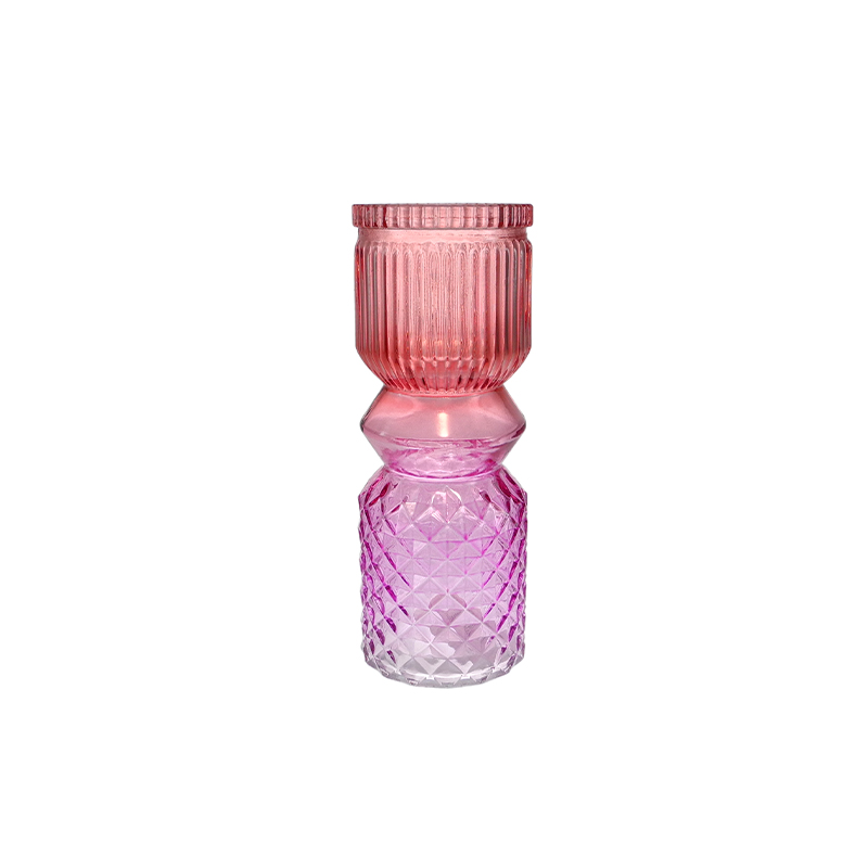 Pink And Purple Gradient Colored Glass Vase YD-SS-155