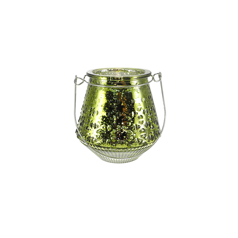 Textured Electroplated Silver Fragments Candlestick YD-CX-154