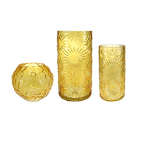 Floral Texture Colored Glass Vase YD-SS-135