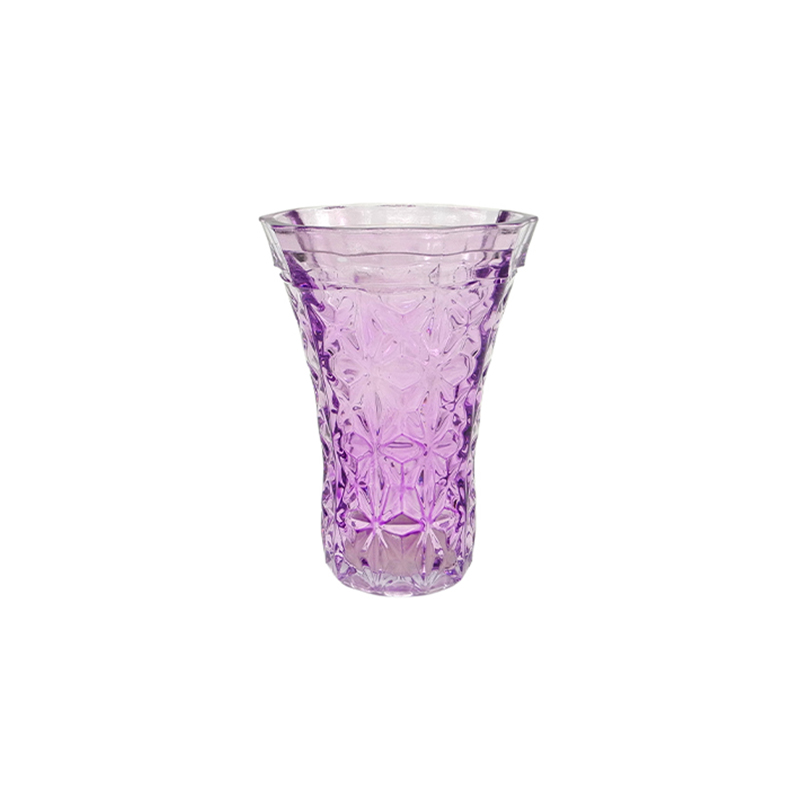 Ice Flower Embossed Glass Vase YD-ND-298