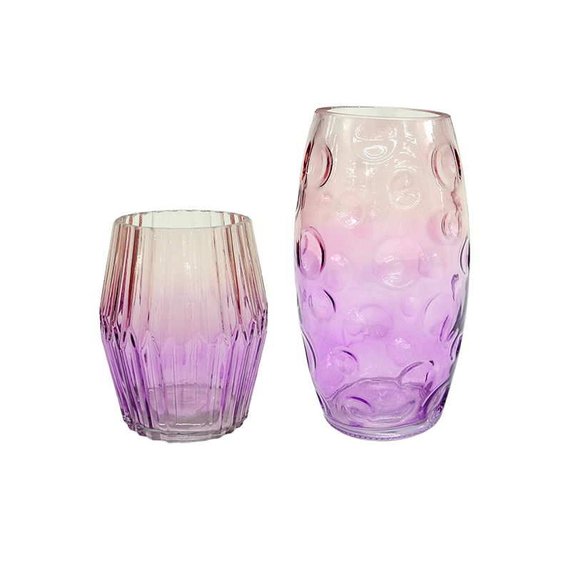 Purple Spray Color Gradient Glass Vase YD-ND-351