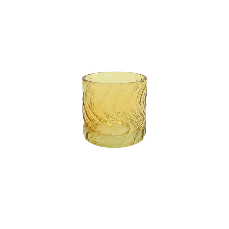 Spray Color Textured Glass Candle Holder YD-ND-381