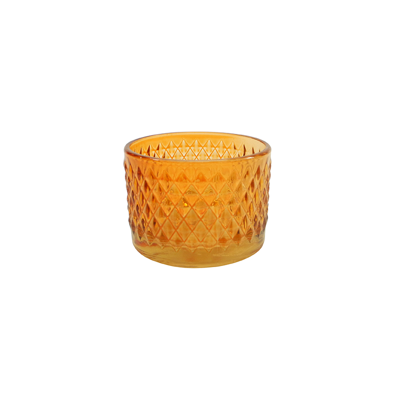 Texture Spray Color Glass Candle Holder YD-ND-376
