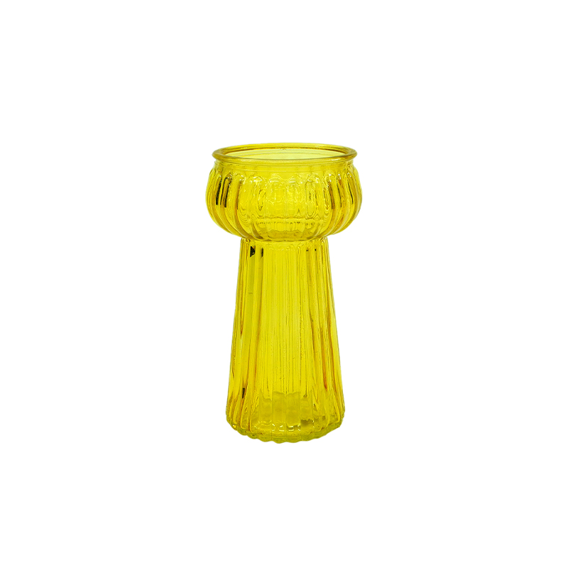 Tapered Striped Spray-painted Glass Vase YD-ND-315
