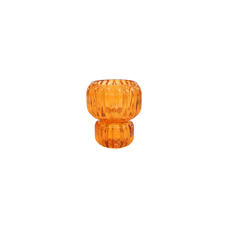 Spray Colored Glass Small Candle Holder YD-ND-391