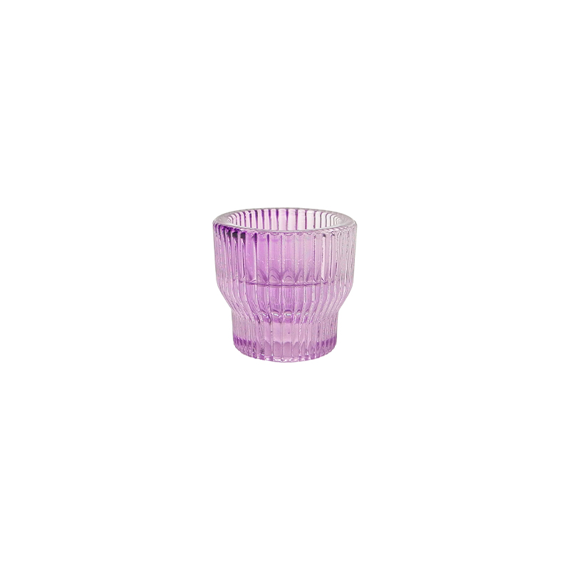 Spray Colored Glass Small Candle Holder YD-ND-391