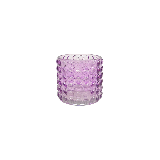 Spray Painted Embossed Glass Candle Holder YD-ND-383