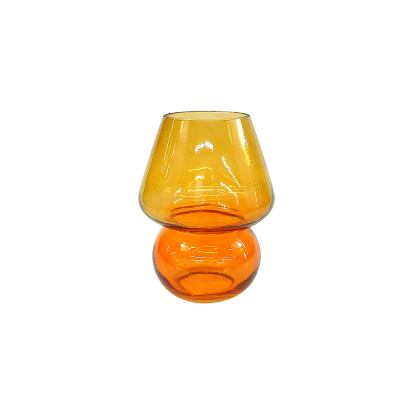 Mushroom Cutout Gradient Spray Color Glass Vase YD-ND-334