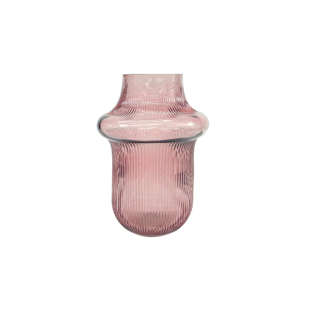 Special-shaped Striped Texture Spray-painted Glass Vase YD-ND-368