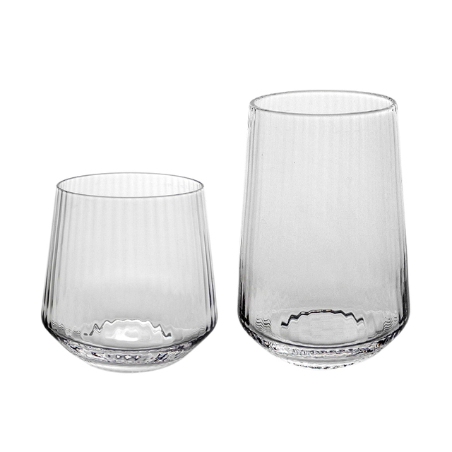 Tapered Striped Glass Vase YD-CGV-216