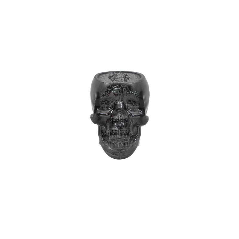 Skull Shattered Silver Glass YD-HAL-114
