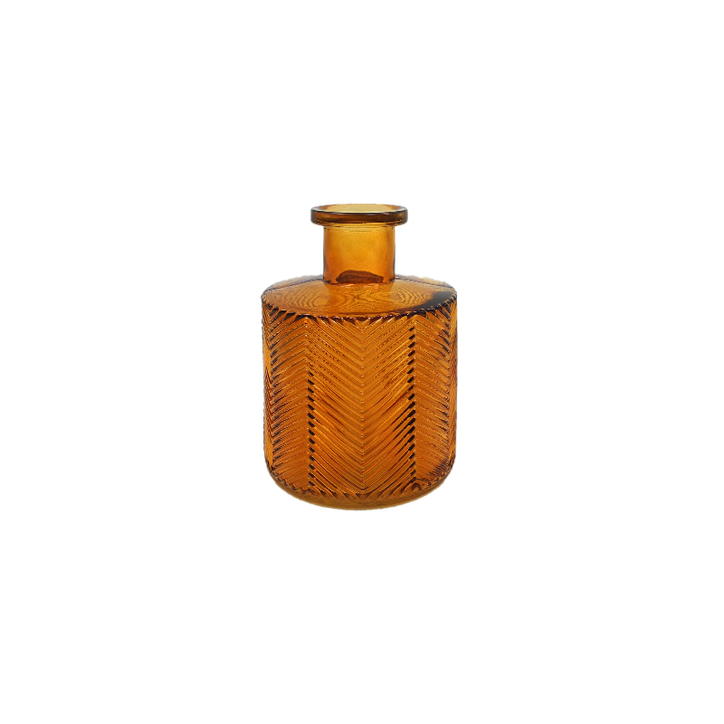 Brown Striped Glass Vase YD-TDH-093