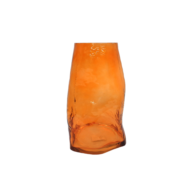 Orange Spray-painted Glass Vase YD-TDH-097