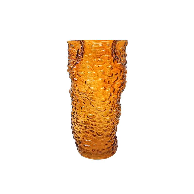 Brown Irregular-shaped Glass Vase YD-TDH-095