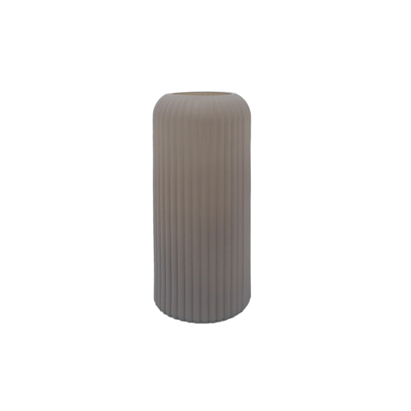 Striped Frosted And Spray-colored Glass Vase YD-ND-466