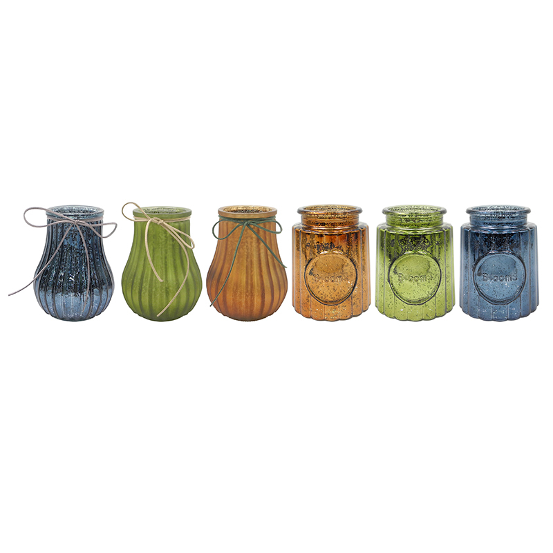 Autumn Striped Glass Vase YD-TDH-077