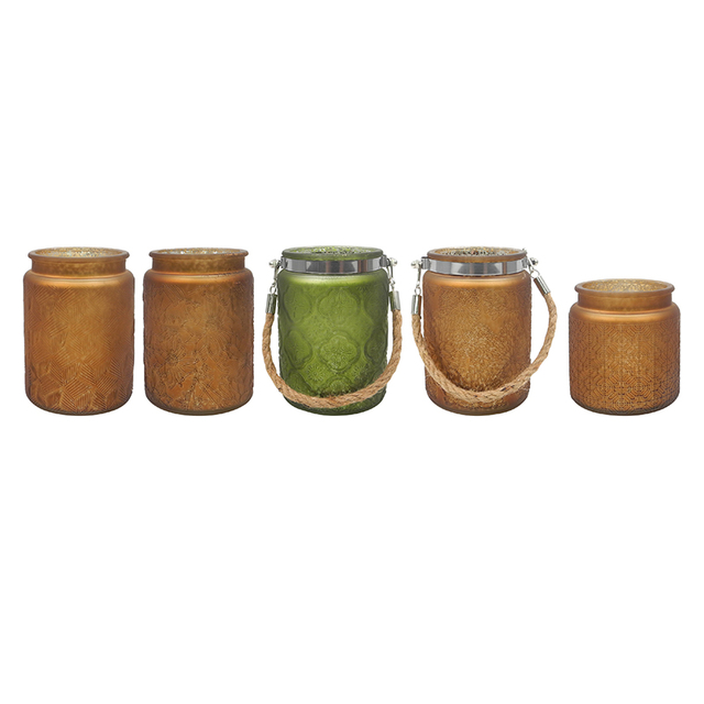 Cylindrical Broken Silver Glass Vase YD-TDH-074
