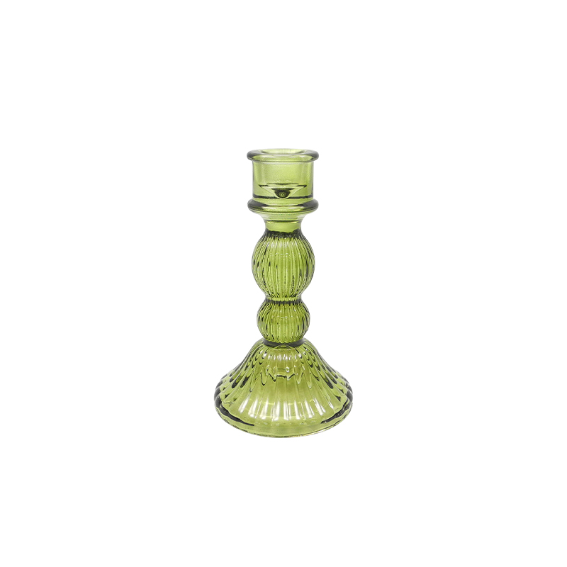 Autumn Spray-colored Glass Candle Holder YD-TDH-063