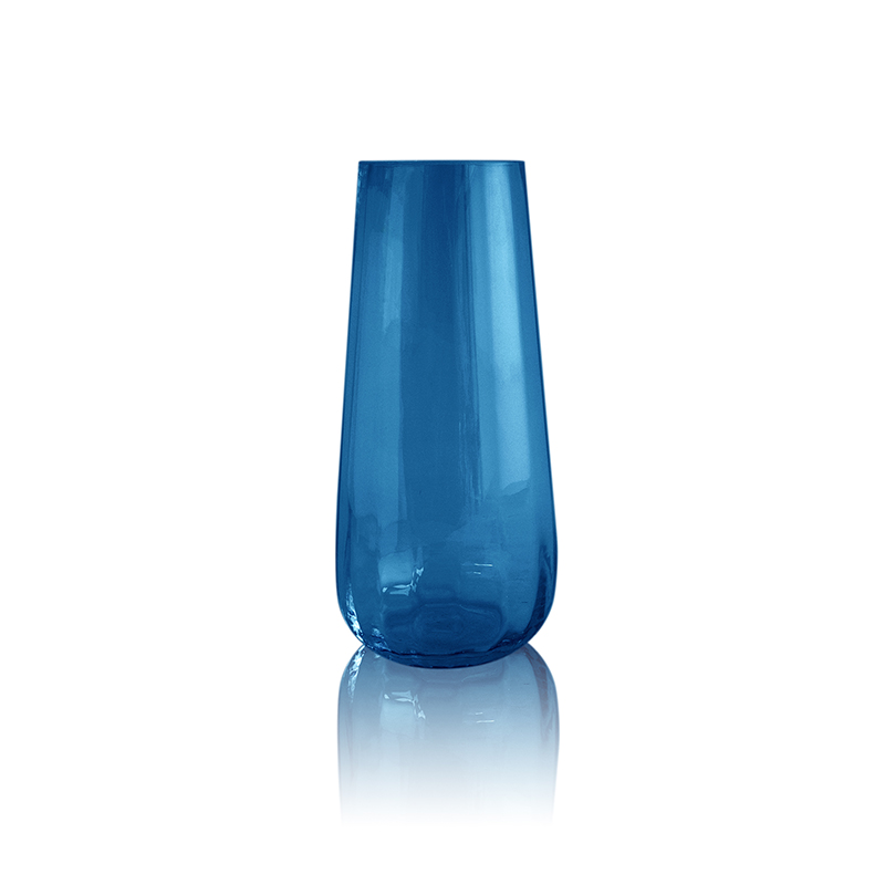 Dark Blue Spray Glass Vase YD-OBS-049