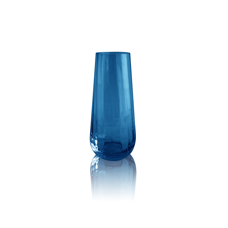 Dark Blue Spray Glass Vase YD-OBS-049