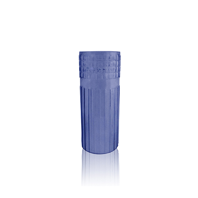 Segmented Relief Frosted Glass Vase YD-OBS-076
