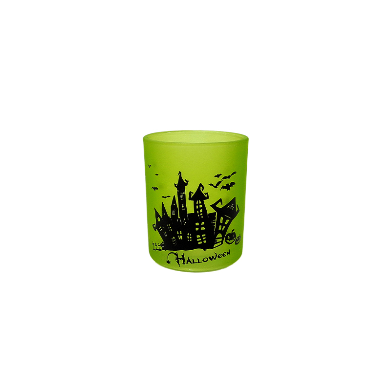 Halloween Pattern Green Frosted Wax Cup YD-HAL-081