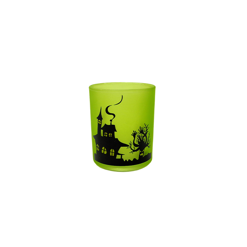 Halloween Pattern Green Frosted Wax Cup YD-HAL-081