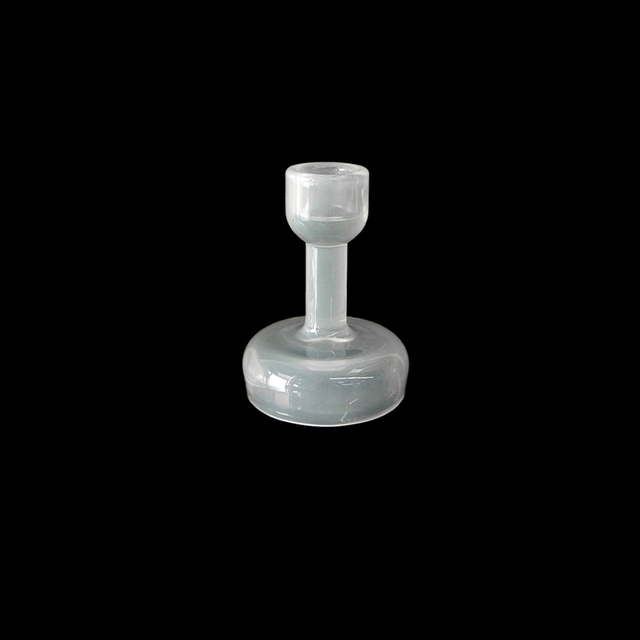 White Cylindrical Glass Candle Holder YD-ND-250