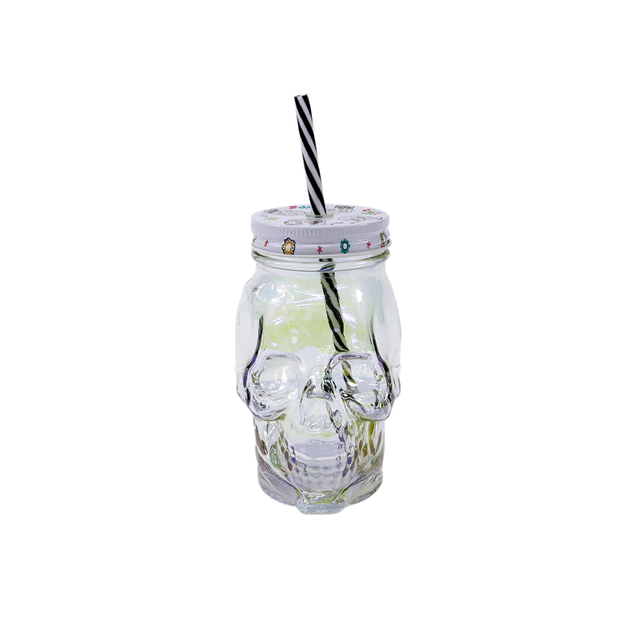 Transparent Skull Shaped Straw Cup YD-HAL-069