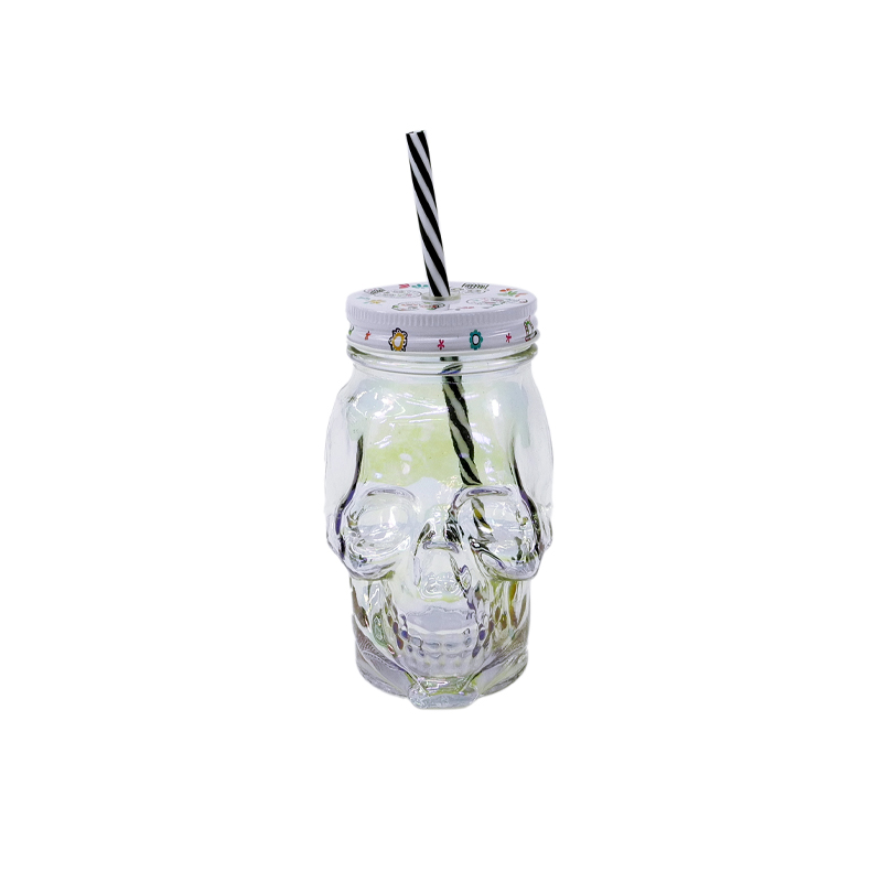 Transparent Skull Shaped Straw Cup YD-HAL-069