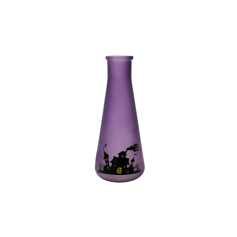Halloween Pattern Colored Glass Bottle YD-HAL-086