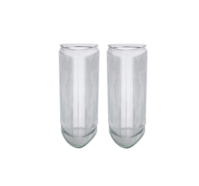Transparent Frosted Pattern Glass Vases YD-ND-018