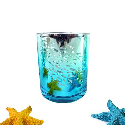 Fish scale pattern Glass Vases YD-OBS-009