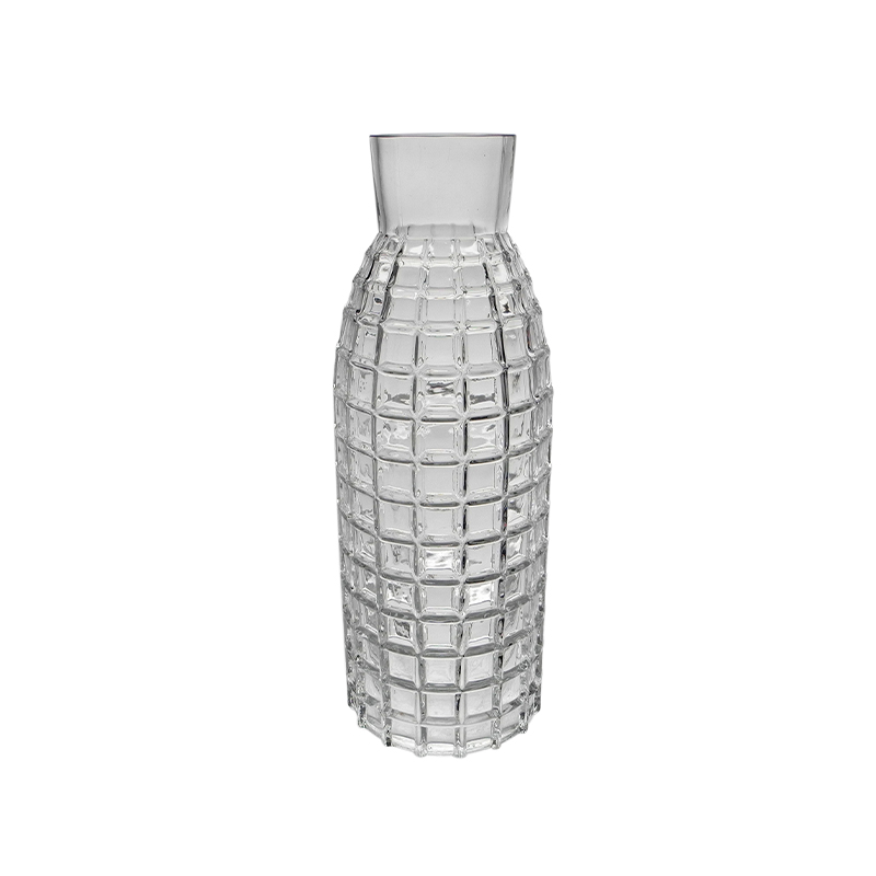 Checkered Clear Glass Vase YD-CGV-036