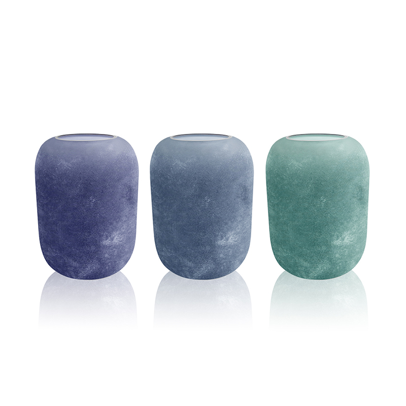 Cylindrical Sanded Glass Vase YD-OBS-132