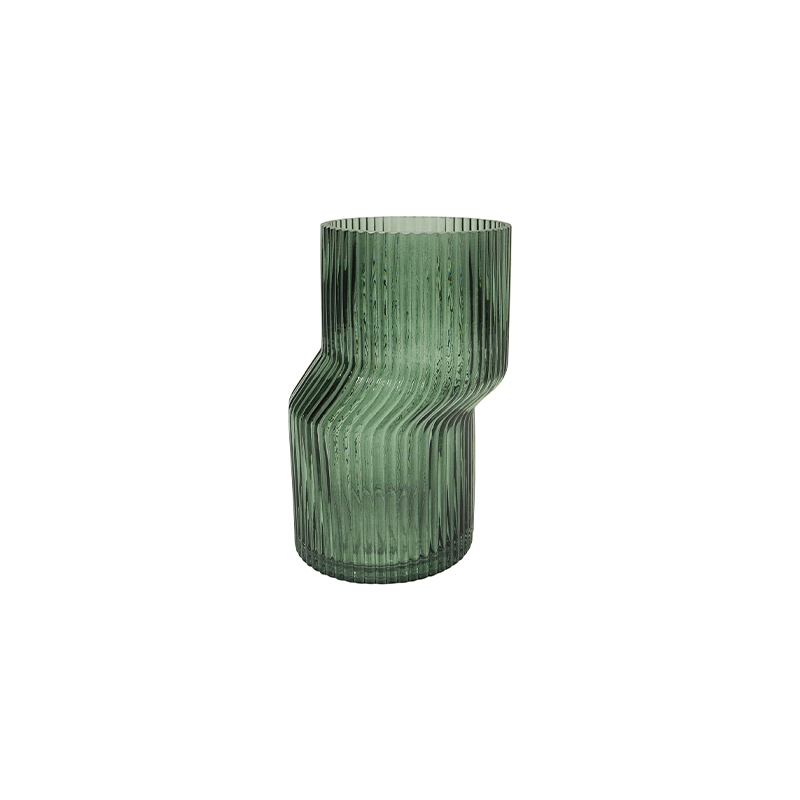 Dislocated Striped Glass Vase YD-SS-105