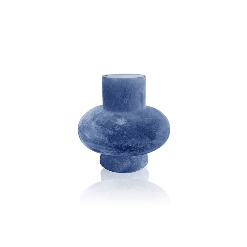 Blue Purple Sanded Glass Vase YD-OBS-129
