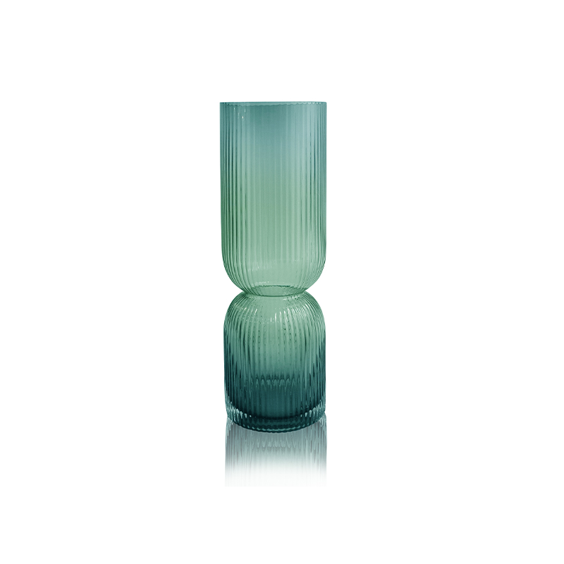 Striped Gradient Glass Vase YD-OBS-119