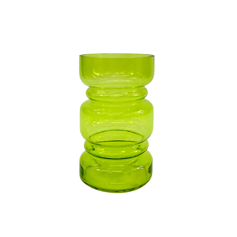 Green Cylinder Spray Colored Glass Vase YD-ND-426