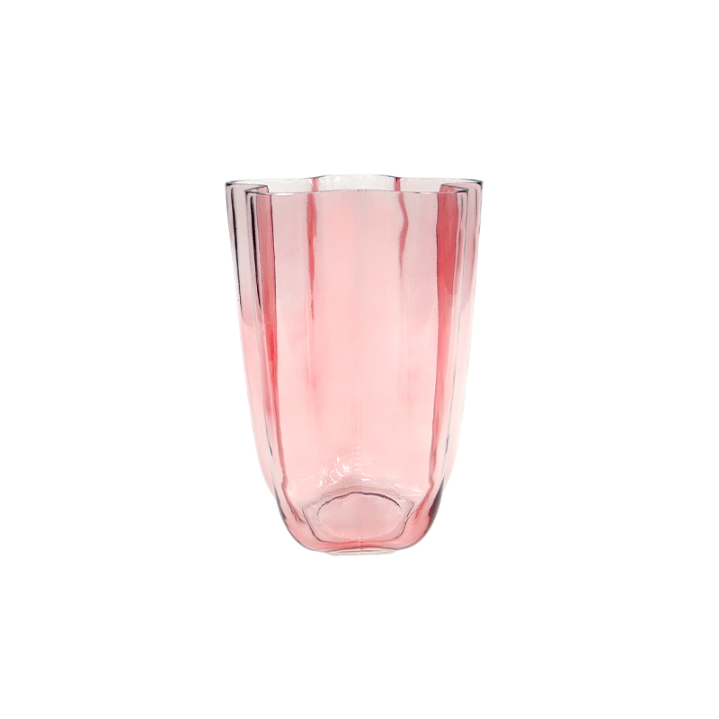 Pink Flower Spray Glass Vase YD-ND-419