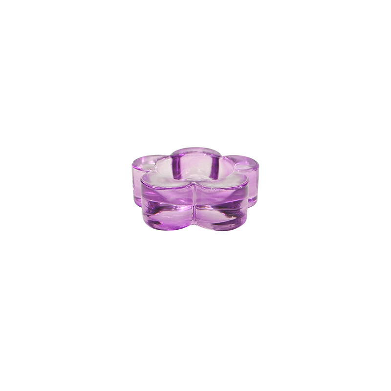 Flower Spray Colored Glass Small Candle Holder YD-ND-402