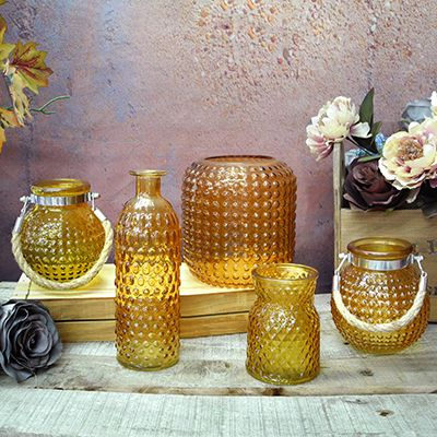 Brown Vintage Glass Vase YD-TDH-021