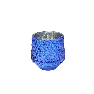 Yorklsun Glassware Royal Blue Candle Holder & Wax Bottle YD-CX-052