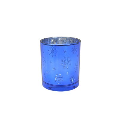 Yorklsun Glassware Royal Blue Candle Holder & Wax Bottle YD-HDWC-032