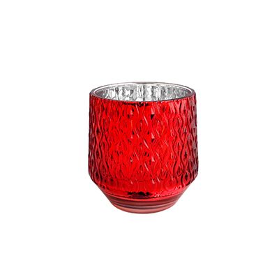 Yorklsun Glassware Red Christmas Candle Holder & Wax Bottle YD-CX-006