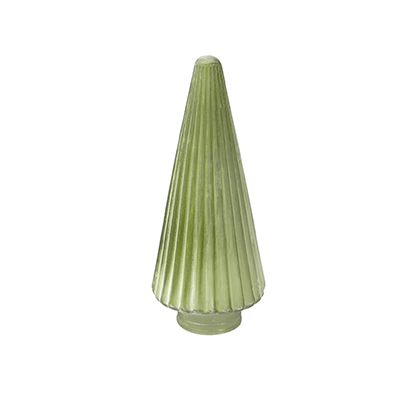 Yorklsun Glassware Green Christmas Tree Candle Holder & Wax Bottle YD-ND-187