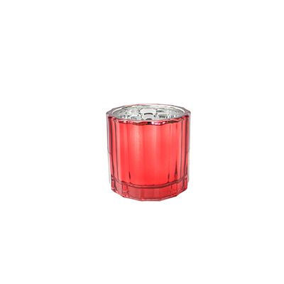 Yorklsun Glassware Red Candle Holder & Wax Bottle YD-CX-058