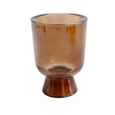 Yorklsun Glassware Autumn Brown Candle Holder & Wax Bottle YD-ND-148