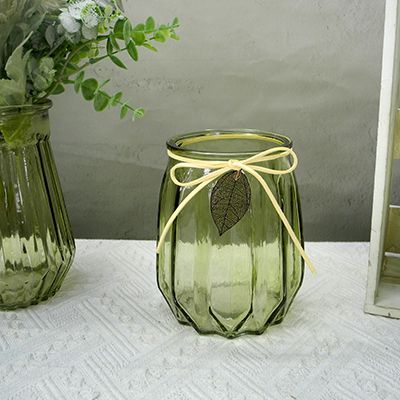 Green Candle Holder & Wax Bottle YD-ND-178
